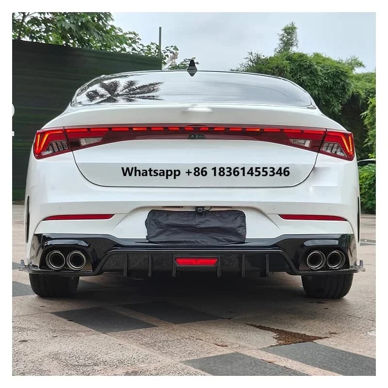 For  K5 Rear Diffuser 2020-2023 Auto Car Accessories Car Rear Bumper Lip Korean Style Quad Exhaust Tip