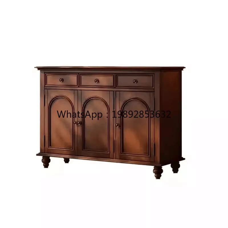 LYY Sideboard Vintage Distressed Living Room Home Kitchen Storage Cabinet Wine Cabinet Vintage Entrance Partition Storage