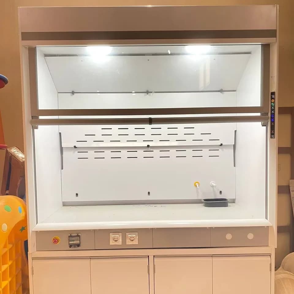Chemical Steel Cabinet Table Top Laboratory Cupboard Auto Sash Exhaust Lab Fume Hood