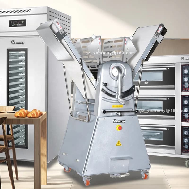 Full Automatic Pastry Machine Commercial Multi-function Pastry Sesame Cake Meat Floss Cake 380mm Table Top Dough Sheeter
