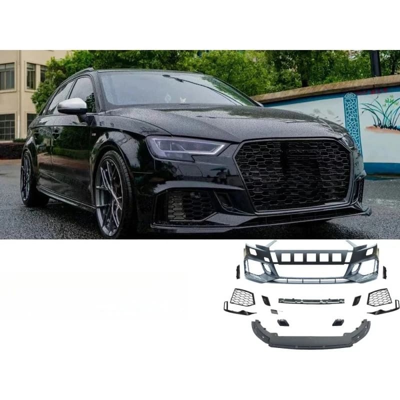 For  A3 Modified Body Fittings Bumper With Grille Front Shovel 2017-2020 Hot Selling Car Accessories Kit