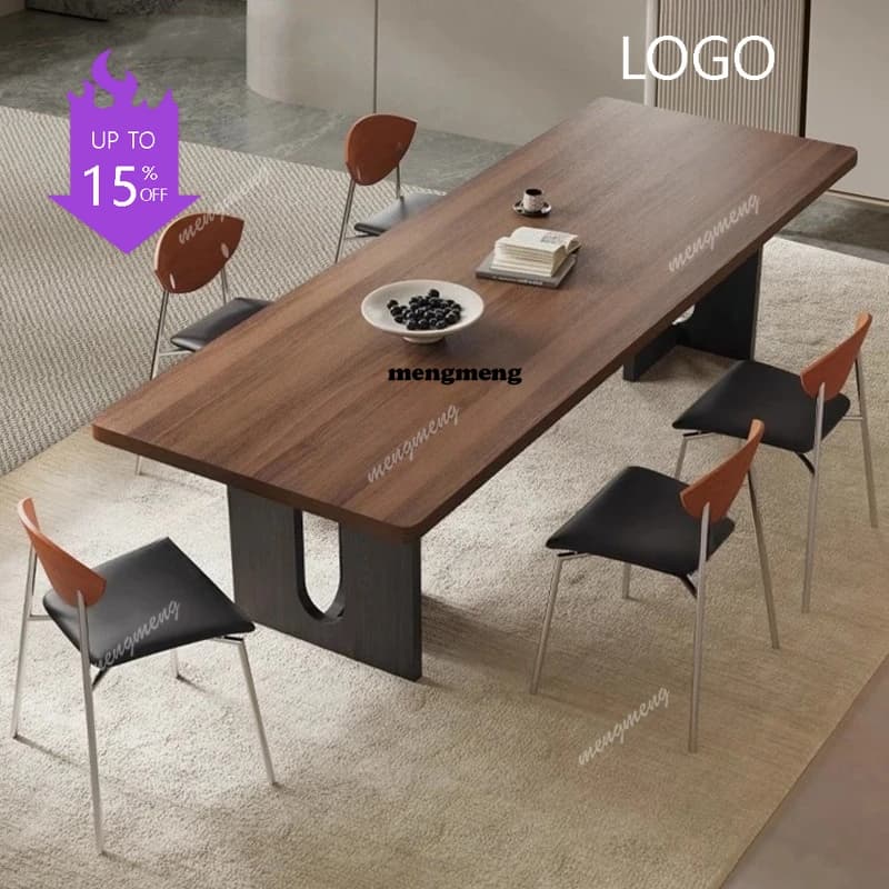 D80 White Rectangle Dining Table Vintage Home Waterproof Luxury Dining Table Kitchen Mesa De Centro De Sala Living Room Furnitur