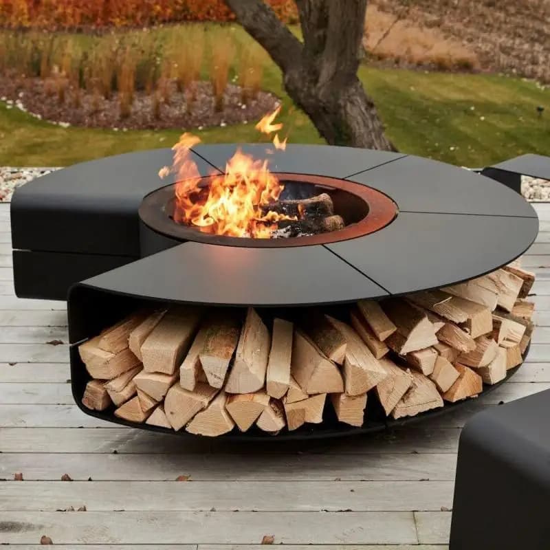 Garden BBQ Outdoor Firewood Fireplace Furnace Table Villa