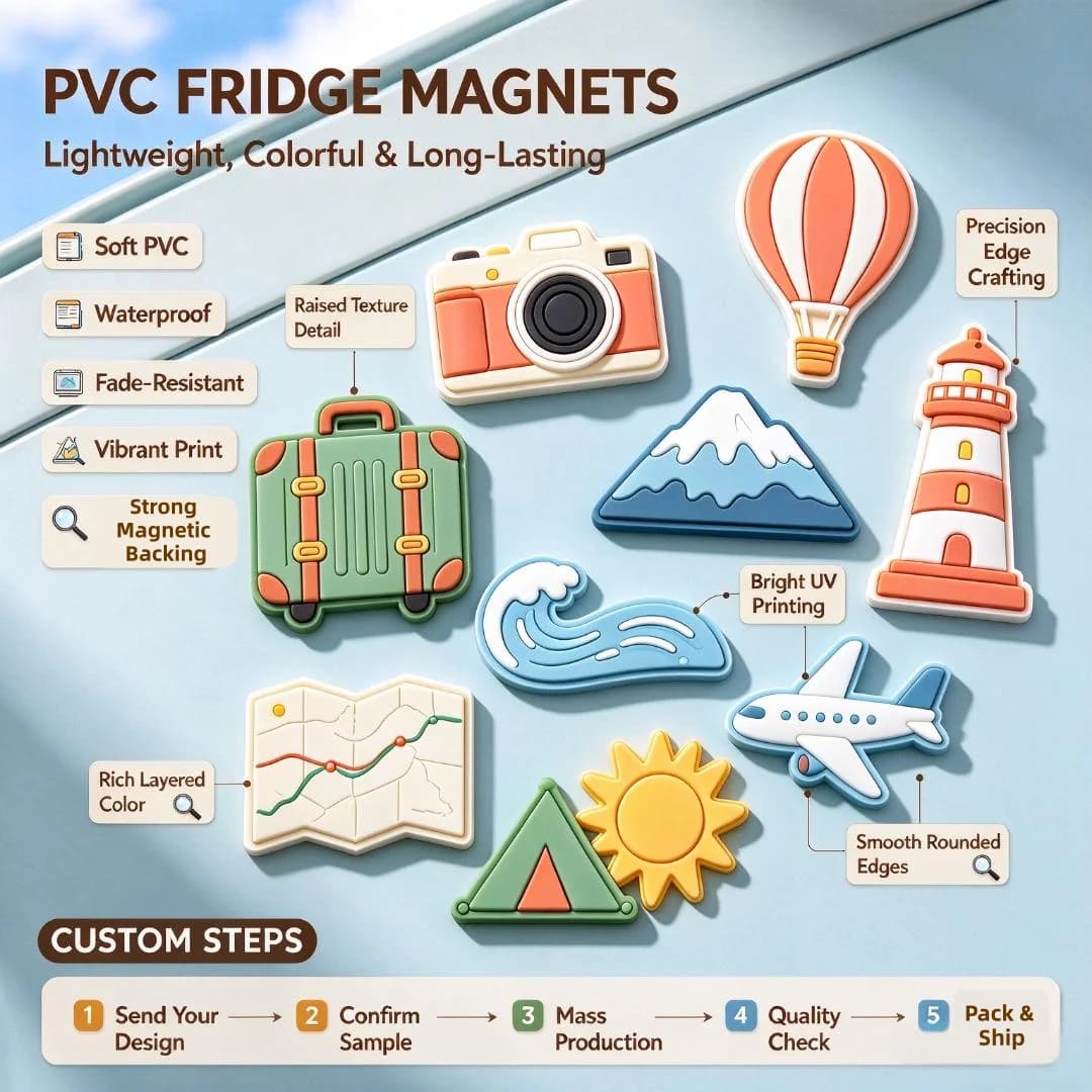 Customized Soft Rubber Refrigerator Magnet Strong Magnetic Refrigerator Sticker Fridge Flexible Magnet PVC Fridge Magnet Strip