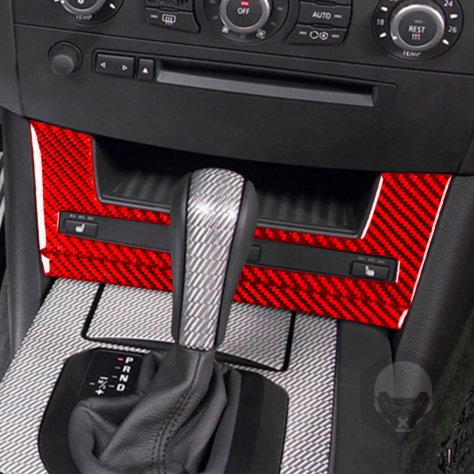 Instrument Trim Air Vent Seat Heating Button Panel Cover Carbon Fiber Sticker For BMW 5 Series E60 Car Interior Accessories