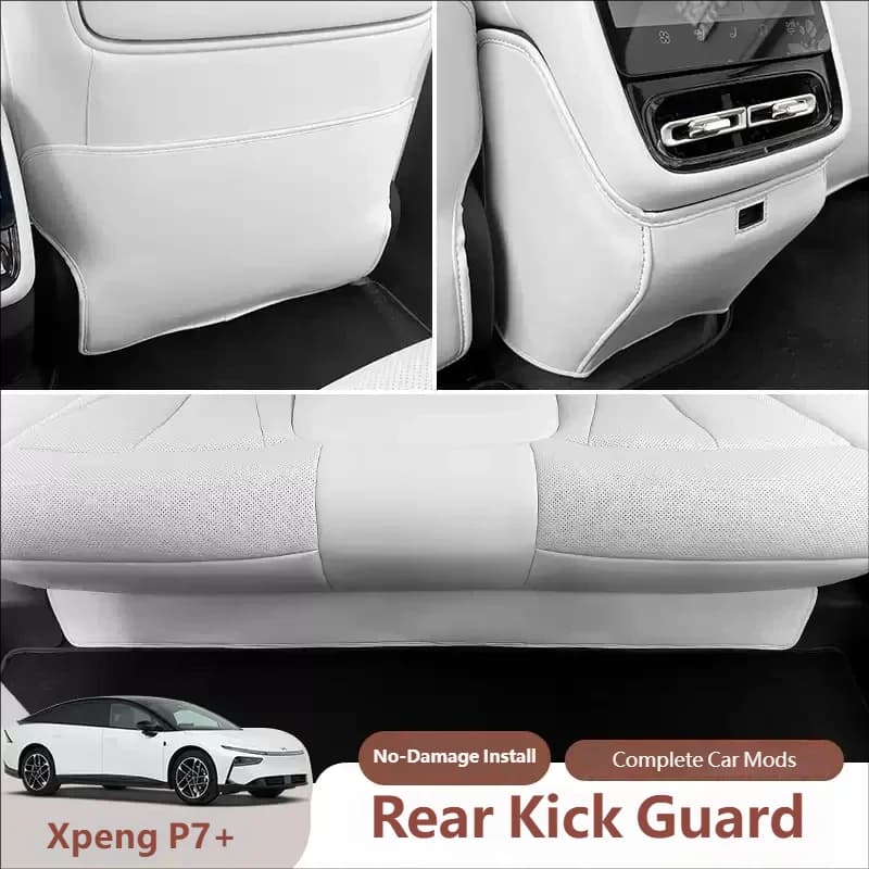 For XPENG P7+ 2026 2027 Seat Anti-kick Pad Rear Child Protective Pad Stain-resistant Dawn Purple Interior Products Accessories