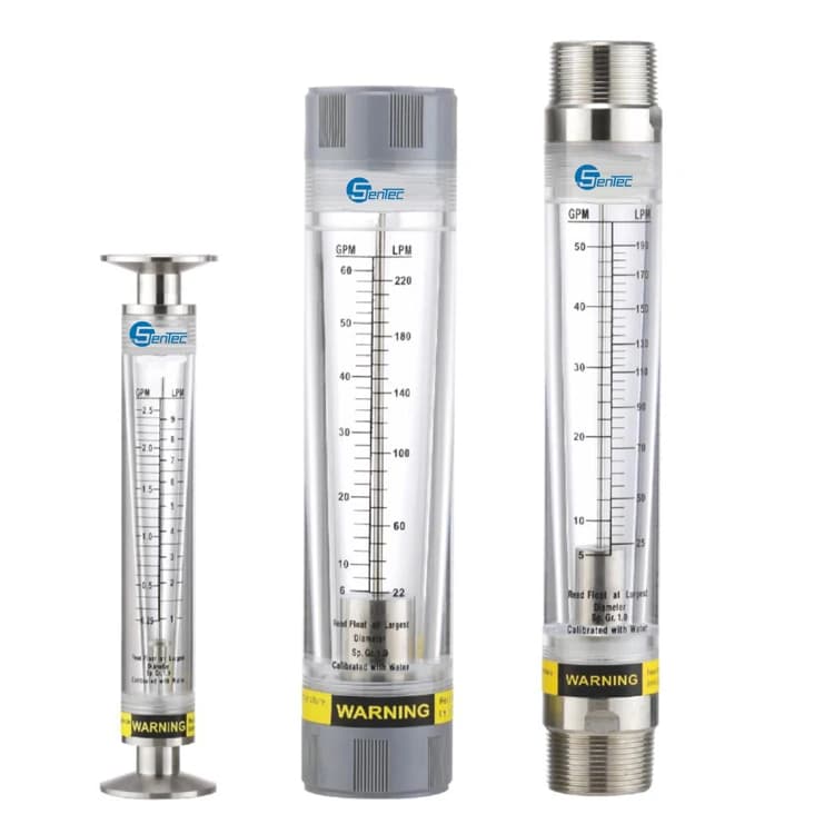 China SenTec GPM Flow Meter Ozone Rotameter Nitrogen Flow Meter Chlorine Gas Rotameter