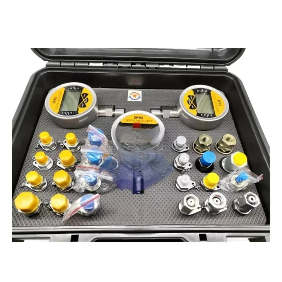 Good quality Universal Digital Pressure Gauge Measuring Instruments Testing Tool Hydraulic Pressure 3 Gauge Test Kit