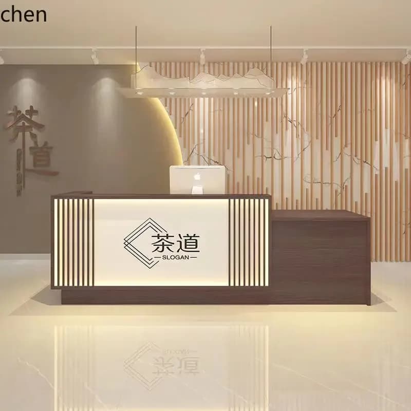 YFY  New Chinese Cash Counter Health Club Hotel Cai'er Retro Store Chinese Tea House Bar Counter