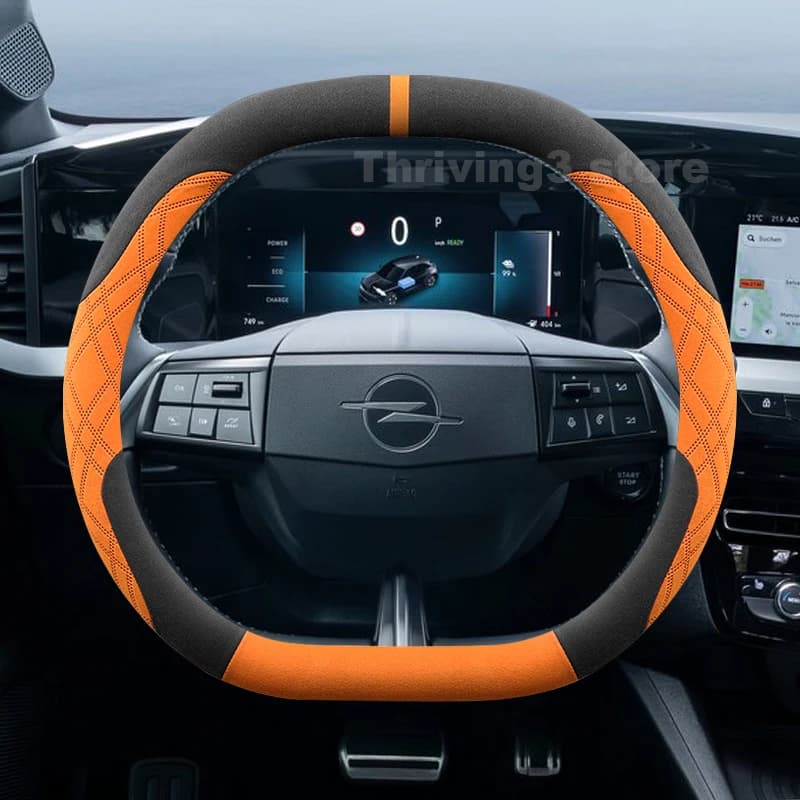 Suede Warm Car Steering Wheel Cover For NEW Opel Mokka GS Hybrid 2025 Suede Warm Auto interior Opel Frontera 2025 Accessories