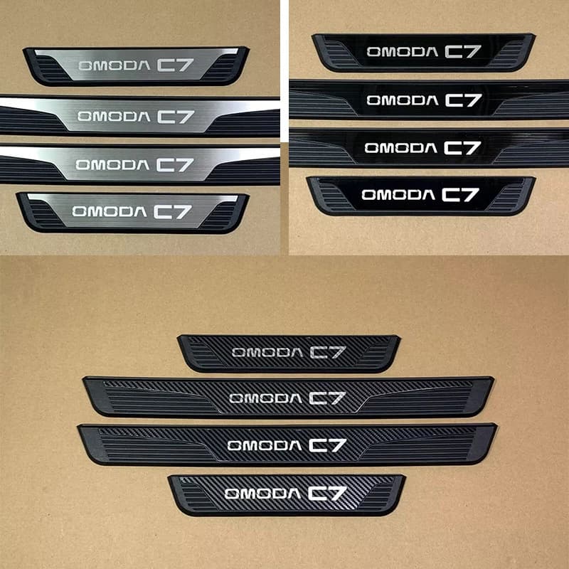 For Omoda C7 C9 2024 2025 2026 2027 Auto Door Sill Pedal Cover Scuff Plate Trims Protector Sticker Car Styling Self-adhesive Pla