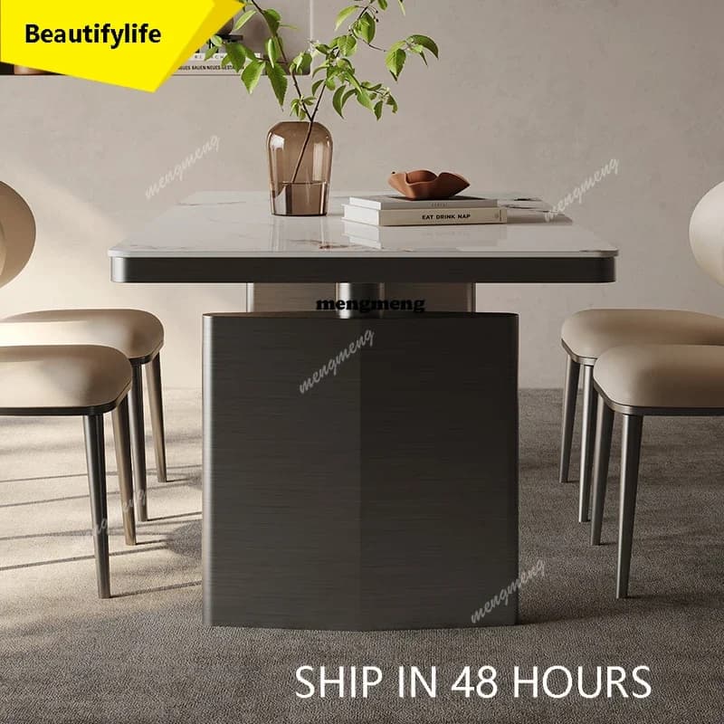 CC Italian High Quality Dining Table Light Luxury Modern Aesthetics Comfortable Designer Restaurant Table Muebles Home Furniture