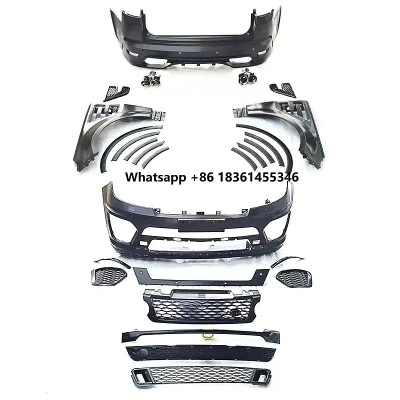 For  Ran Rov Sport 14-17 Upgrd for SVR Style Body Kit Front Rear Bumpers