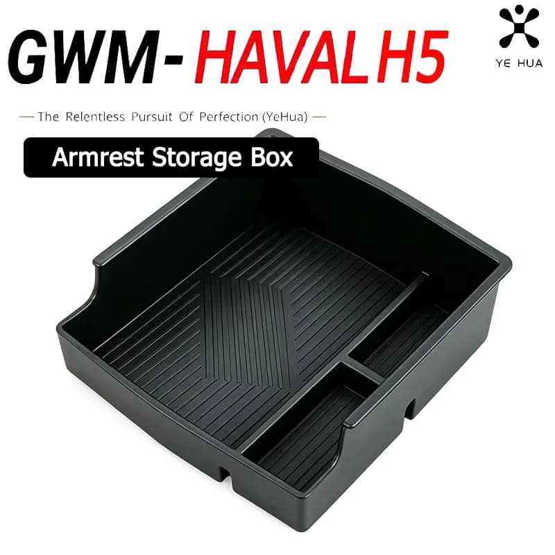 For Great Wall Gwm Haval H5 2024 2025+ Car Armrest Storage Tray Center Console Organizer Box Anti‑Slip Pad Interior Accessories