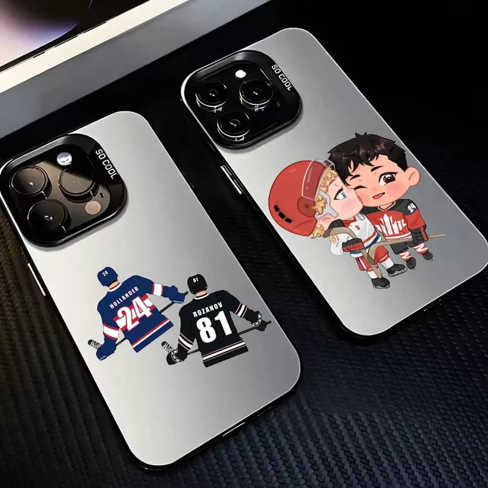COOL H-Heated R-Rivalry-HR sport Phone Case For iPhone 17,16,15,14,13,12,11 Plus,Pro Max,XS,Colored Silver Plated Inside Cover
