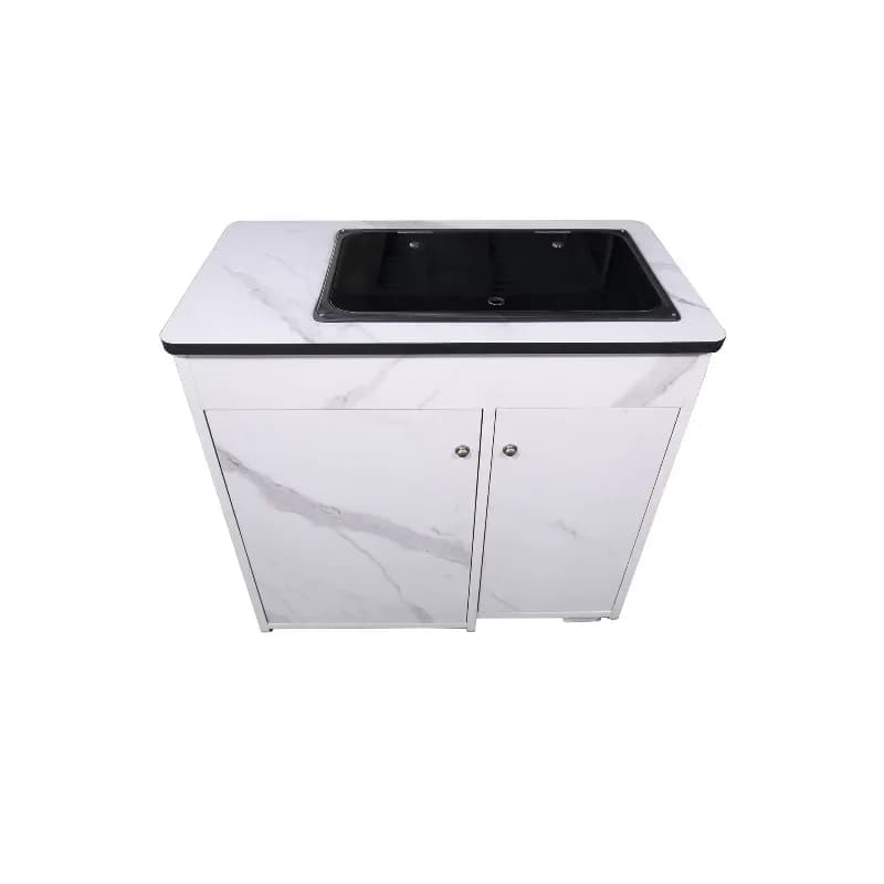Marble Textured Lightweight Wood Panels Bed Car Kitchen Module with Sink Induction Cooker