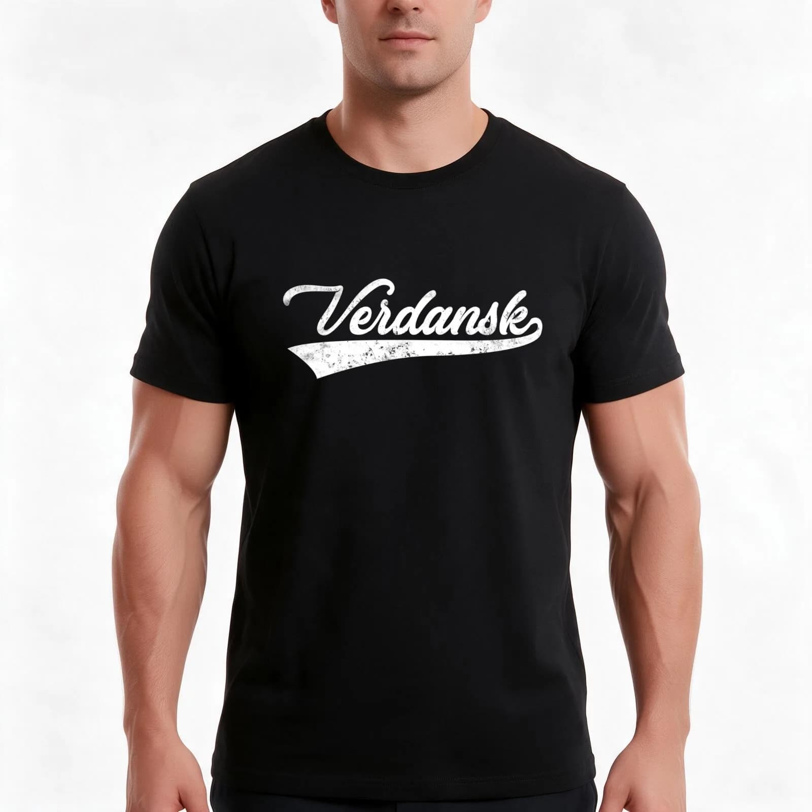 Verdansk T-Shirt, Summer Casual Cotton Tee, Oversized Streetwear Tops, Vintage Graphic Print, Loose Fit Short Sleeve