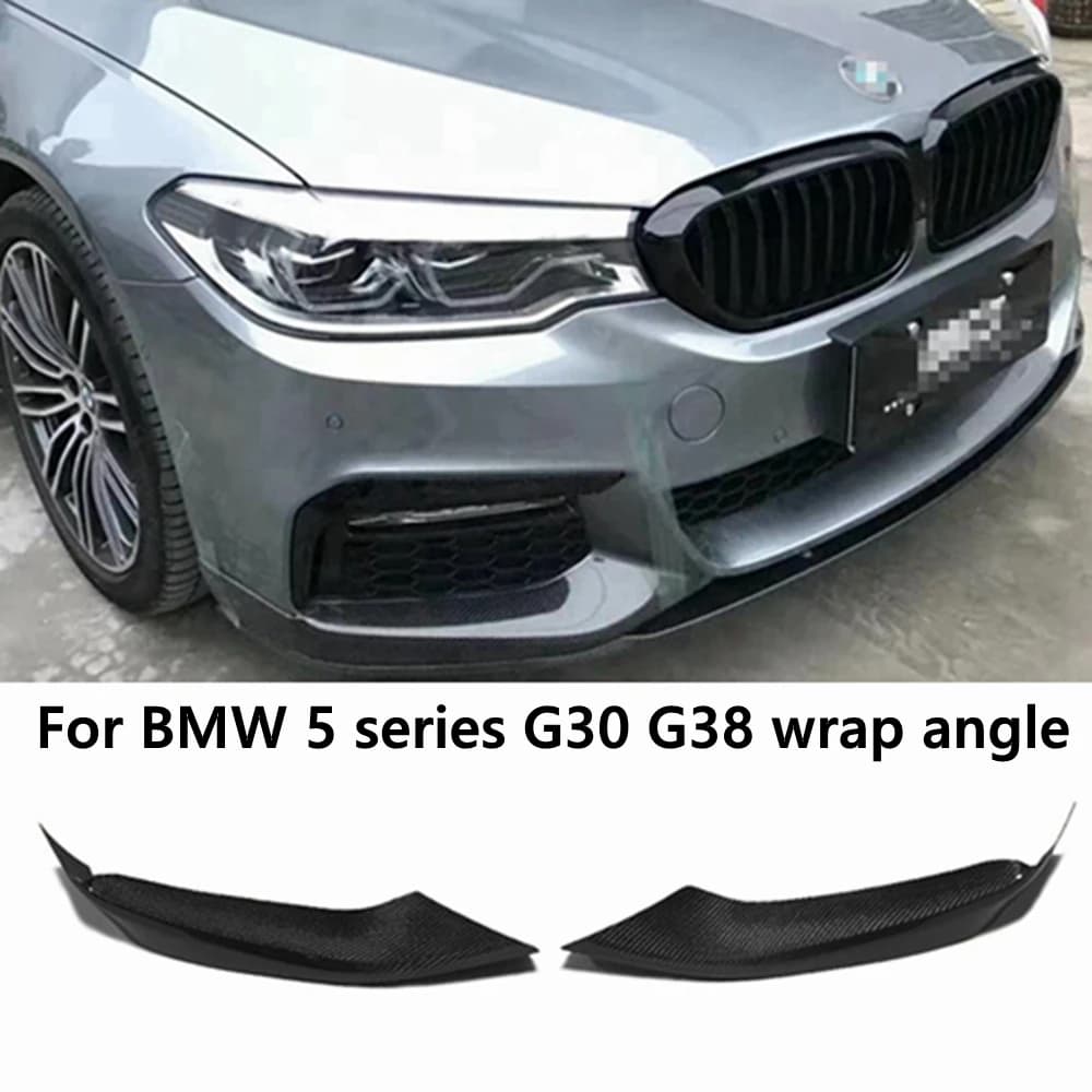 For BMW 5 series G30 G38 530 540i modified carbon fiber wrap angle carbon anti-collision Front Bumper corner protection 2016+