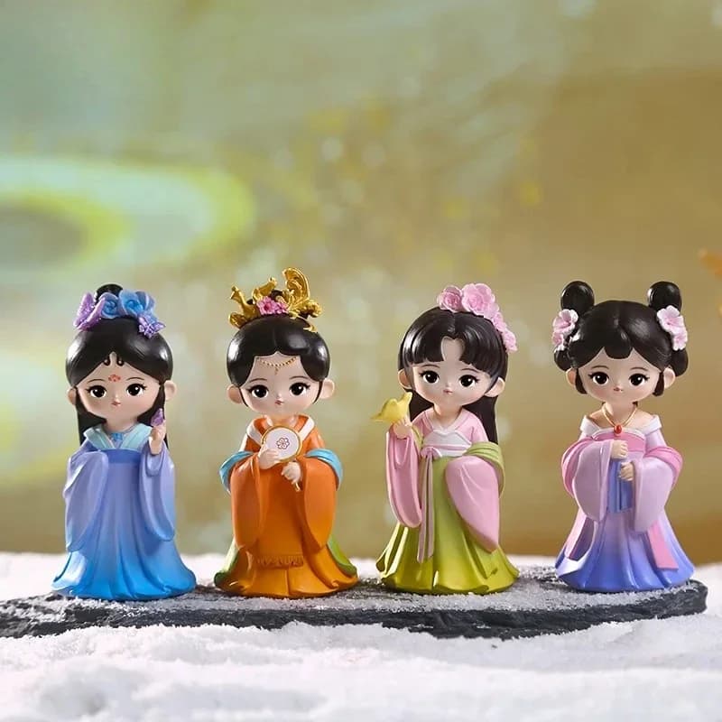 Ancient Costume Hanfu Female Beautiful Woman Diao Chan Xi Shi Ornaments Little Girl Best Friend Birthday Gift Kawaii Figurine