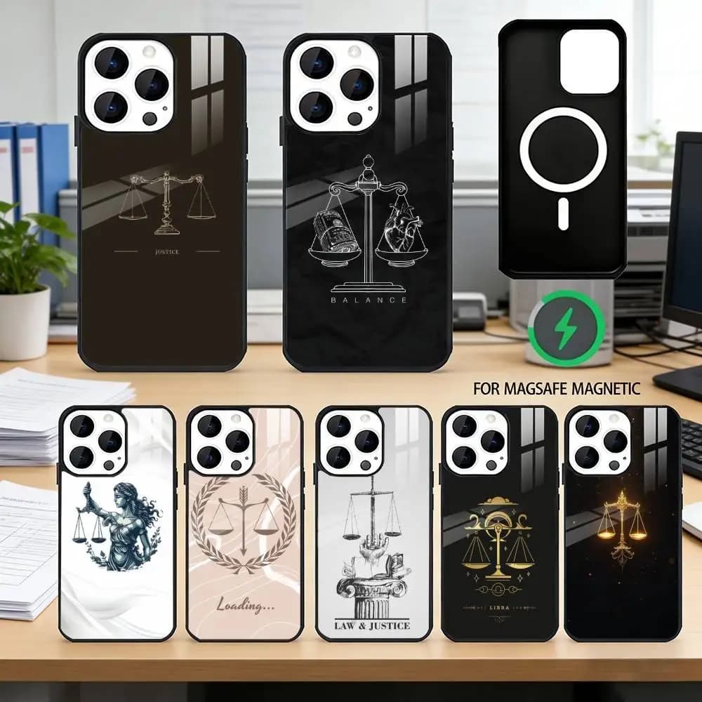 ART Law Lawyer Judge Justice  Phone Case For iPhone17,16,15,14,13,12,11 Plus,Pro Magnetic with Magsafe Wireless Charging