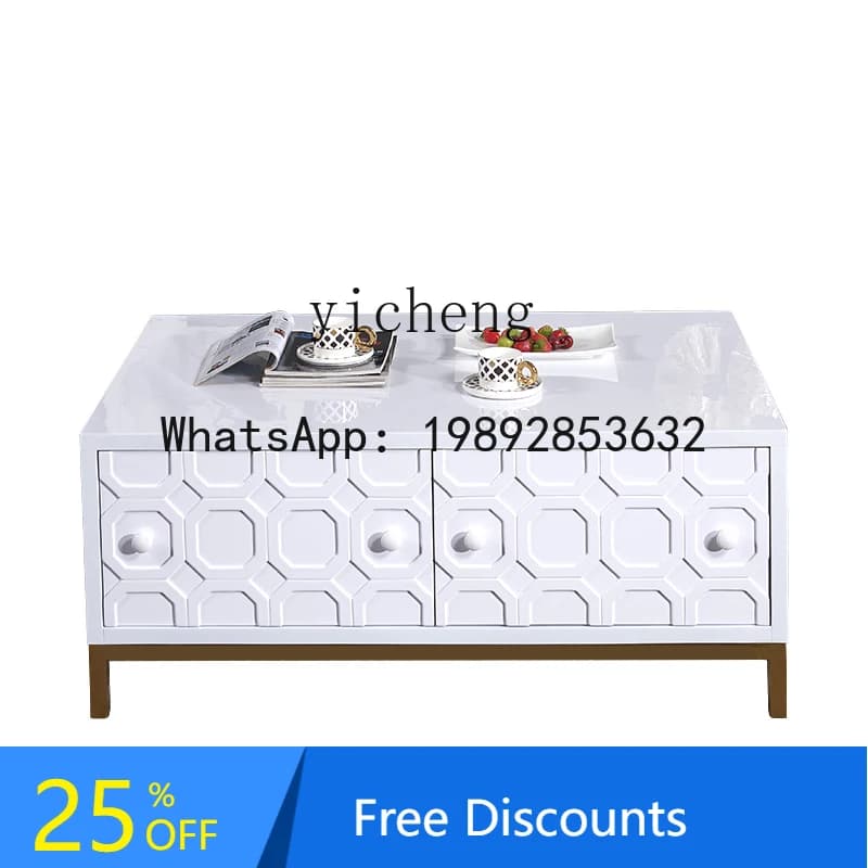 AA modern simple style coffee table  light luxury style large and small apartment high-end TV cabinet combination