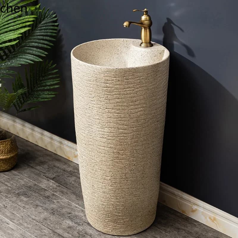 ys9column wash basin courtyard integrated pool floor-to-ceiling washbasin balcony bathroom ceramic washbasin