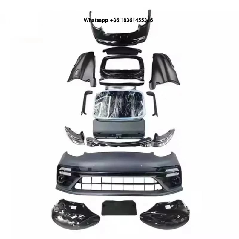 For Panam-era 970  Design Upgrade to 971.2 Turbos with Bumpers s Side Skirts Grills Bestseller PP Material
