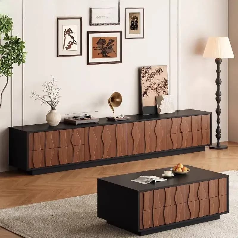Strong Sophisticated Storage Polished Tv Cabinet Low Fashionable Premium Stylish Tv Cabinet Fernsehschrank Indoor Furniture