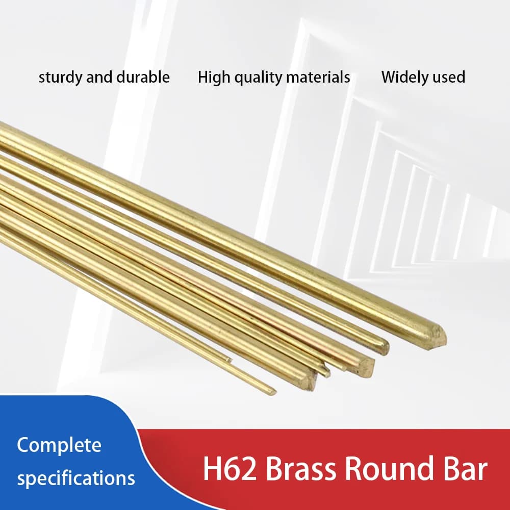 H62 Brass Round Bar Metal Rods Milling Metalworking Diameter 0.8mm-35mm Length 200mm 500mm For DIY Modelmaking Brass Rod