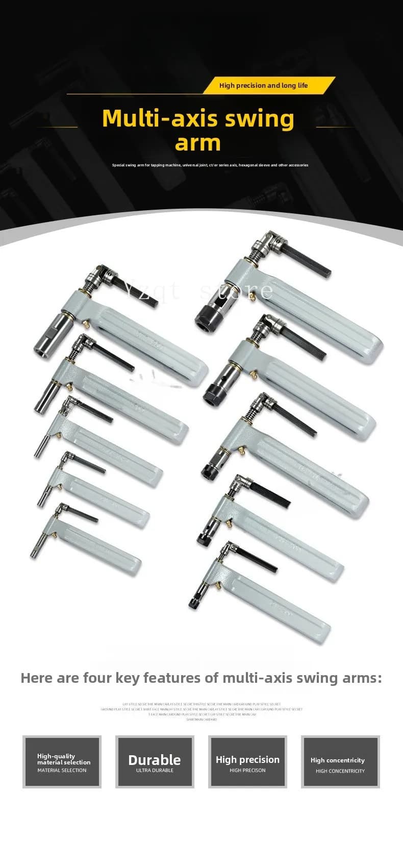 Multi-axis tapping machine swing arm assembly Multi-axis tapping  swing arm Multi-head drilling and tapping Rocker arm ER swing
