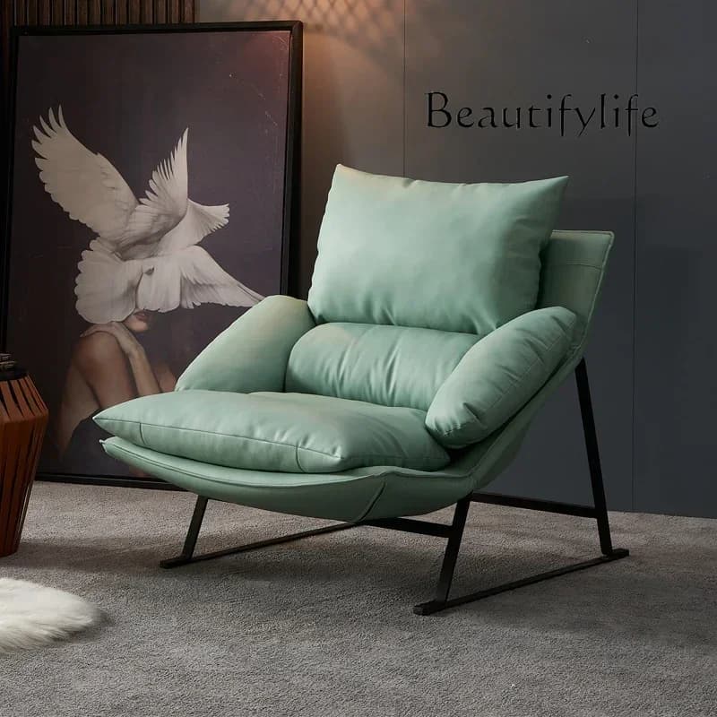 X Light Luxury Down Leather Living Room Couch Minimalist Lazy Design Nordic Style Comfortable Modern Minimalist