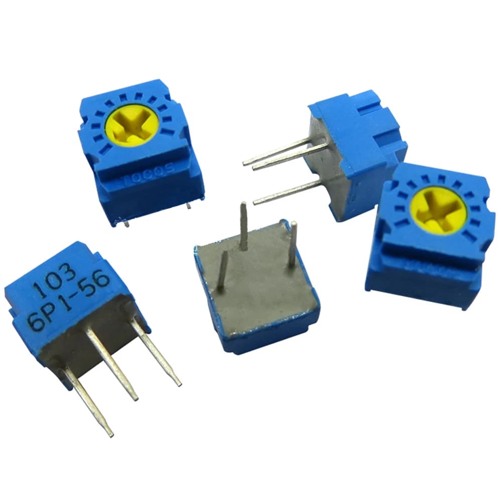5PCS GF063P1 Precision Adjustable Resistor Fine-tuning Potentiometer 1K 2K 5K 10K 20K 50K 100K 200K 500K 1M