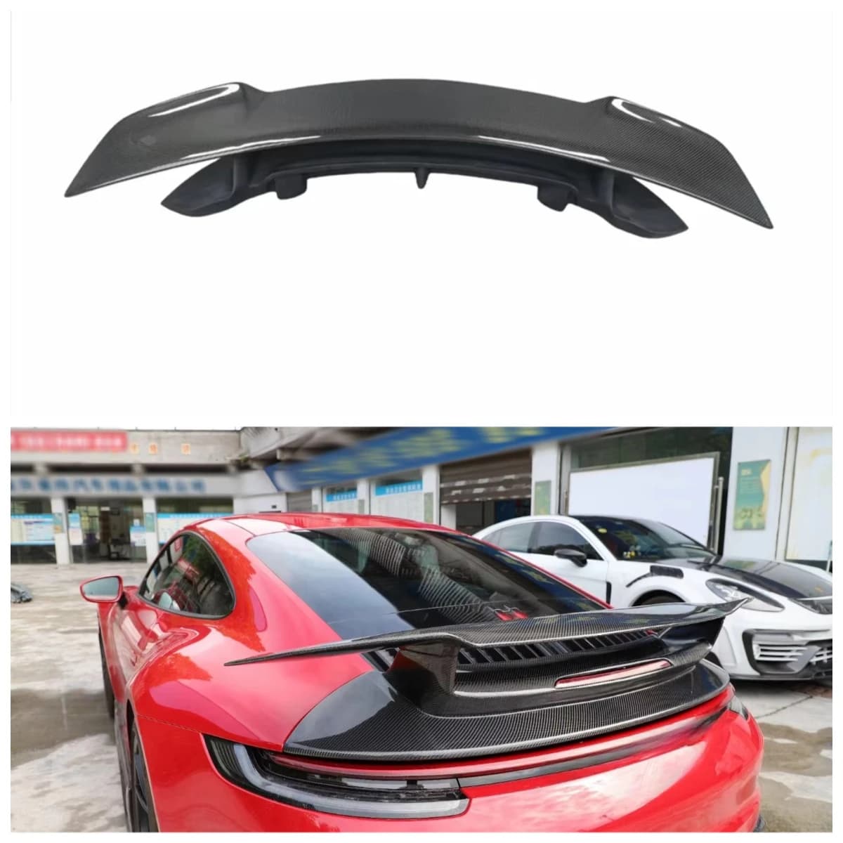 Used for Porsche 911 992 Upgrade Carbon Fiber Rear Trunk Spoiler Carbon Fiber Spoiler Body Kit