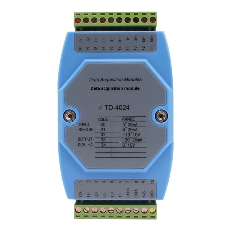 TD‑4024 Industrial Signal‑Converter Module, RS485 Modbus RTU, 4‑20mA Analog‑Output, 35mm DIN‑Rail Mount