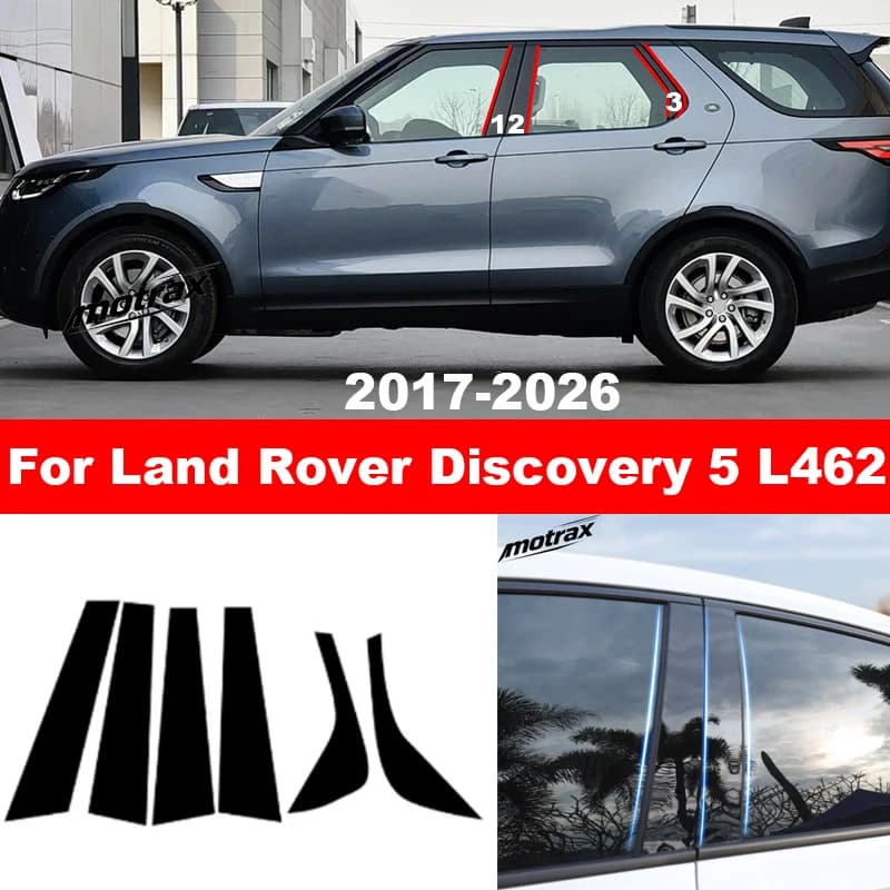 Car B C Pillar Post Stickers PC Window Trim Cover for Land Rover Discovery 5 L462 2017-2026 Middle Pillar Accessories