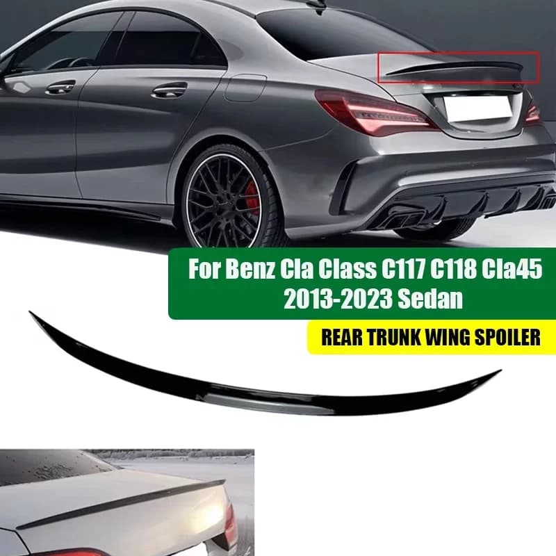 Rear Wing Spoiler For Benz CLA Class C117 C118 CLA200 CLA260 CLA45 AMG 2013-2023 Car Rear Spoiler Lip Exterior Parts