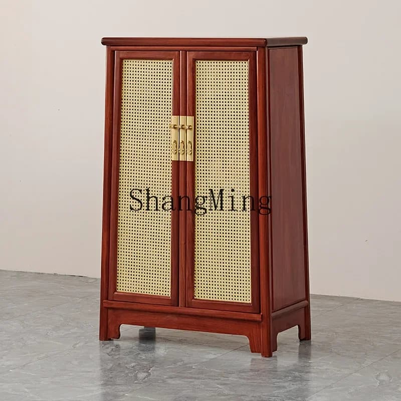 CL mahogany storage rosewood Ming-style rounded corner cabinet big fruit red sandalwood all solid wood noodles storage bookcase