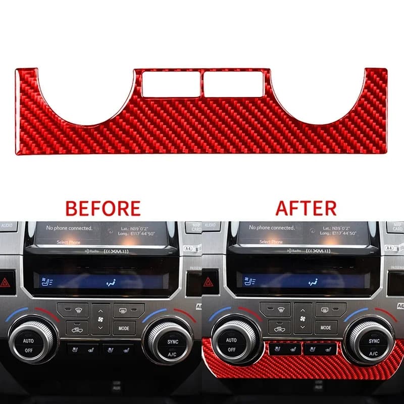 1 Pair Car Center Console Air Conditioner Switch Panel Protection Sticker Decor Parts for Toyota Tundra 2014-2018