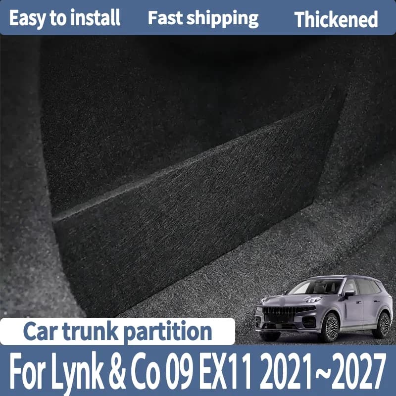 For Lynk & Co 09 EX11 2021~2027 Car Upgrade Trunk Storage Partition Multifunction Storage Box Auto Interior Accessories