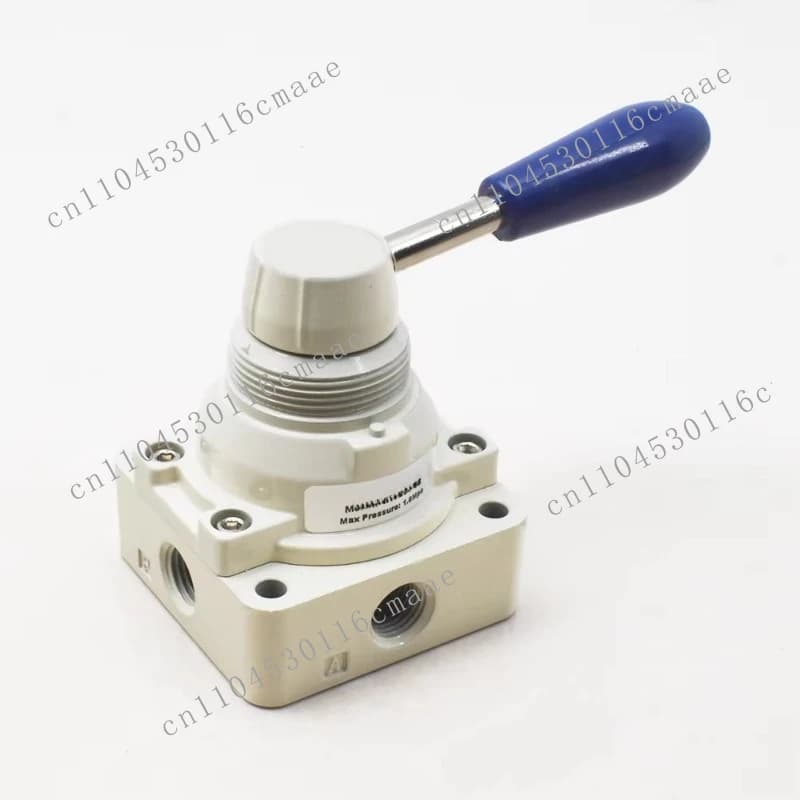 4HV230-08  4HV330-10 4HV430-15 Manual Rotary Directional Control Valve 4 /3 Way Pneumatic Hand Control Valve Levers Pneumatic