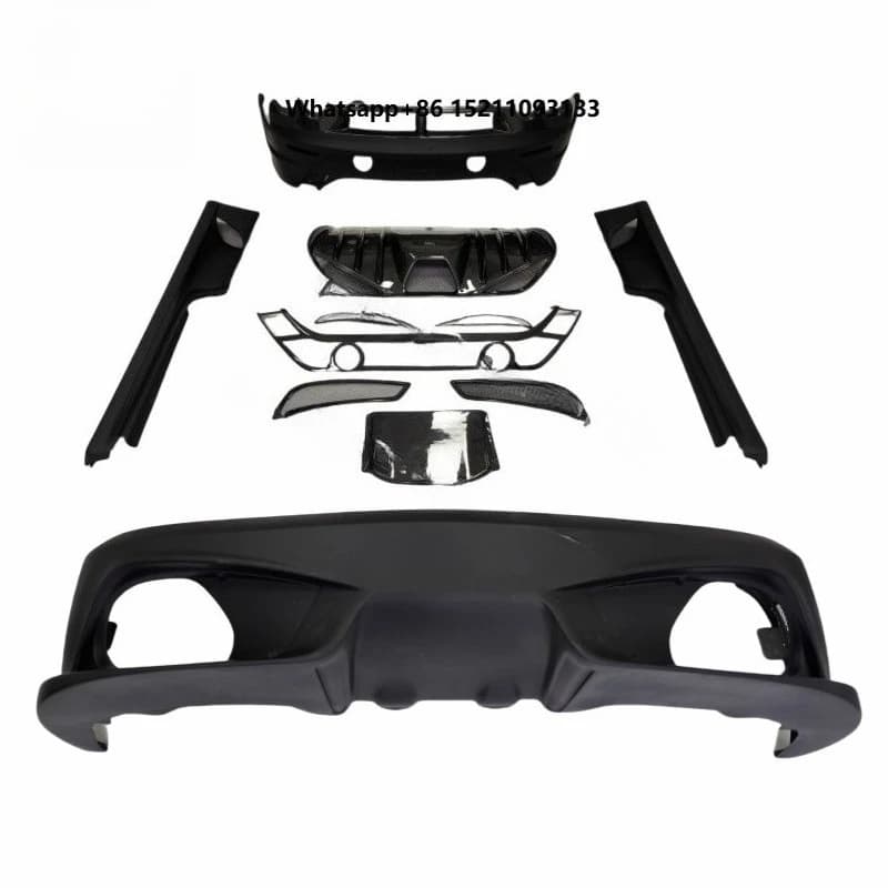 SC Style Bodykit Glass Fiber Car Side Skirt Front Rear Bumper Diffuser for F430 Body Kits Accessories