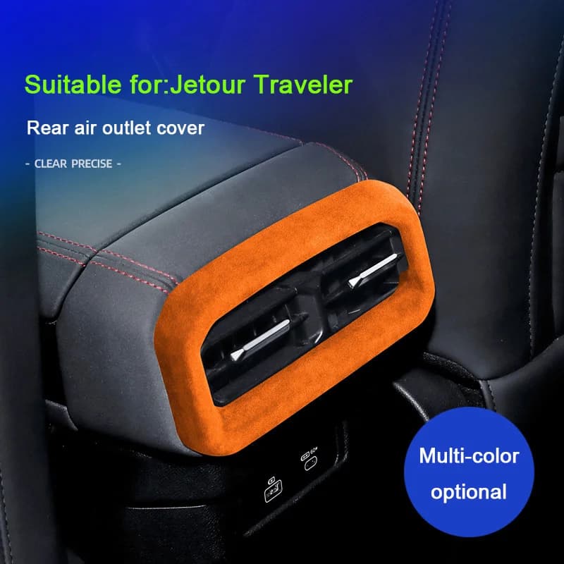 For Jetour Traveler t2 Mountain Sea T2 2023 2024 2025  Super Suede Car Rear Air Conditioner Vent Outlet Frame Trim Cover
