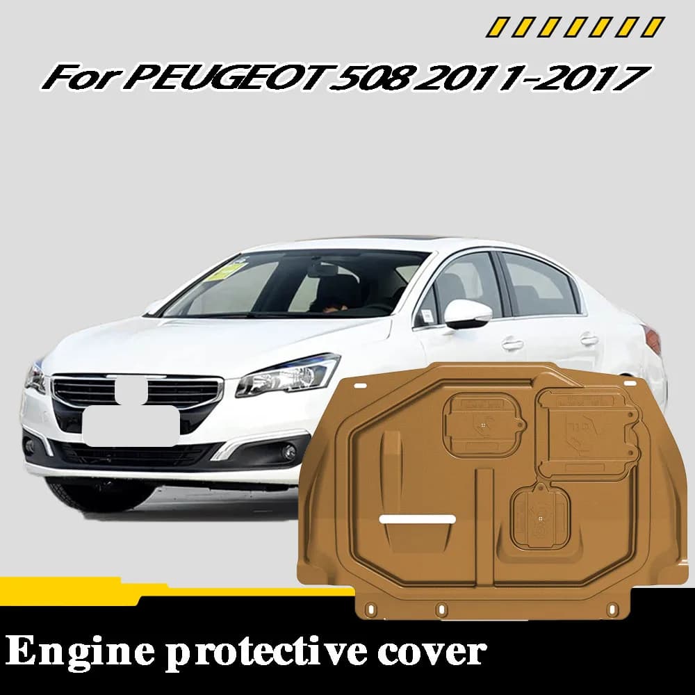 Vehicle - Specific Splash - Proof Durable Sturdy Engine Undercover And Lower Mudguard For PEUGEOT 508 2011-2017 1.8T 2.0L