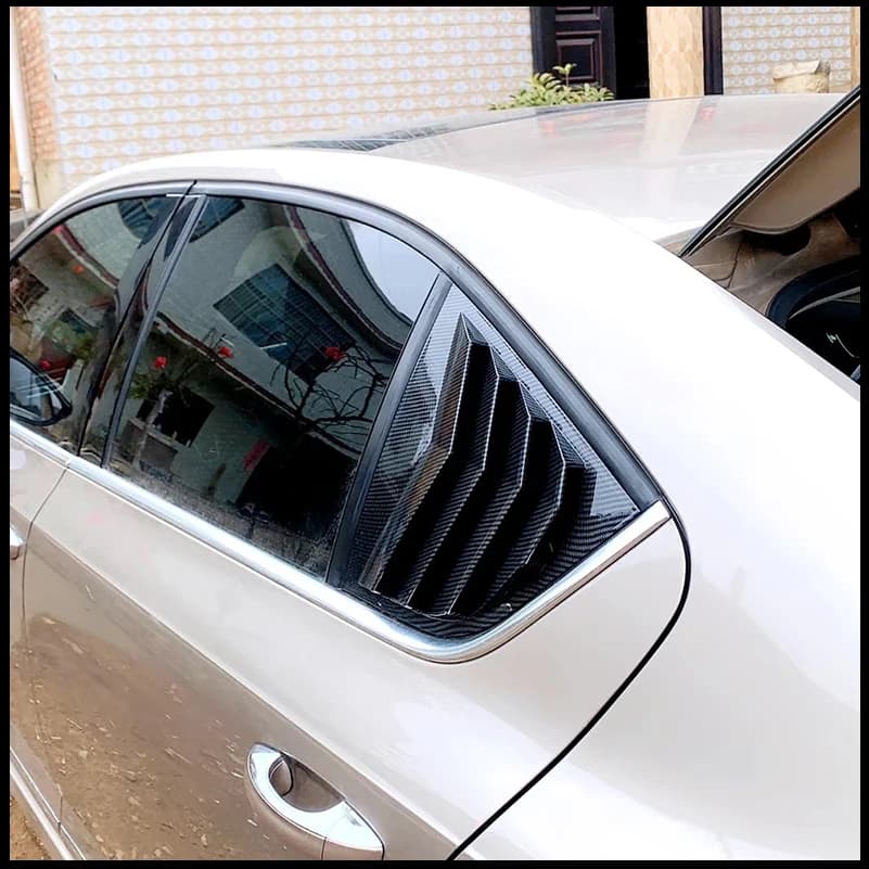 Car Styling For Skoda Octavia 3 A7 Sedan 2013-2018 Rear Triangular Window Louver Shutters Vent Cover Trim Auto Accessories