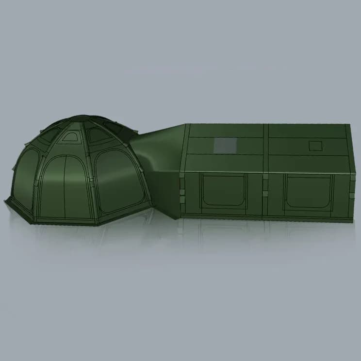 ST Combine Round Style Inflatable Air for Family Outdoor Camping Tent