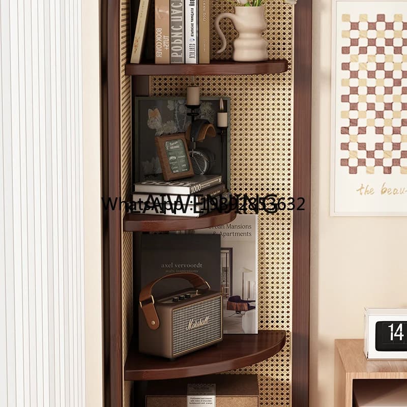 GZ-Z household storage rattan triangular storage floor storage rack against the corner