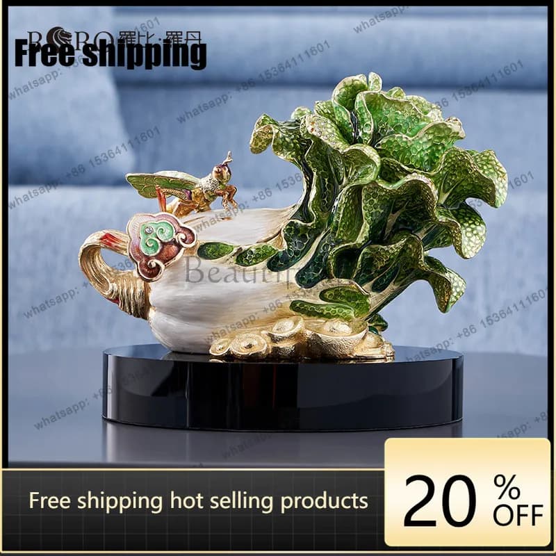 LS cabbage ornament enamel color craft porch Bogu frame home jewelry gifts