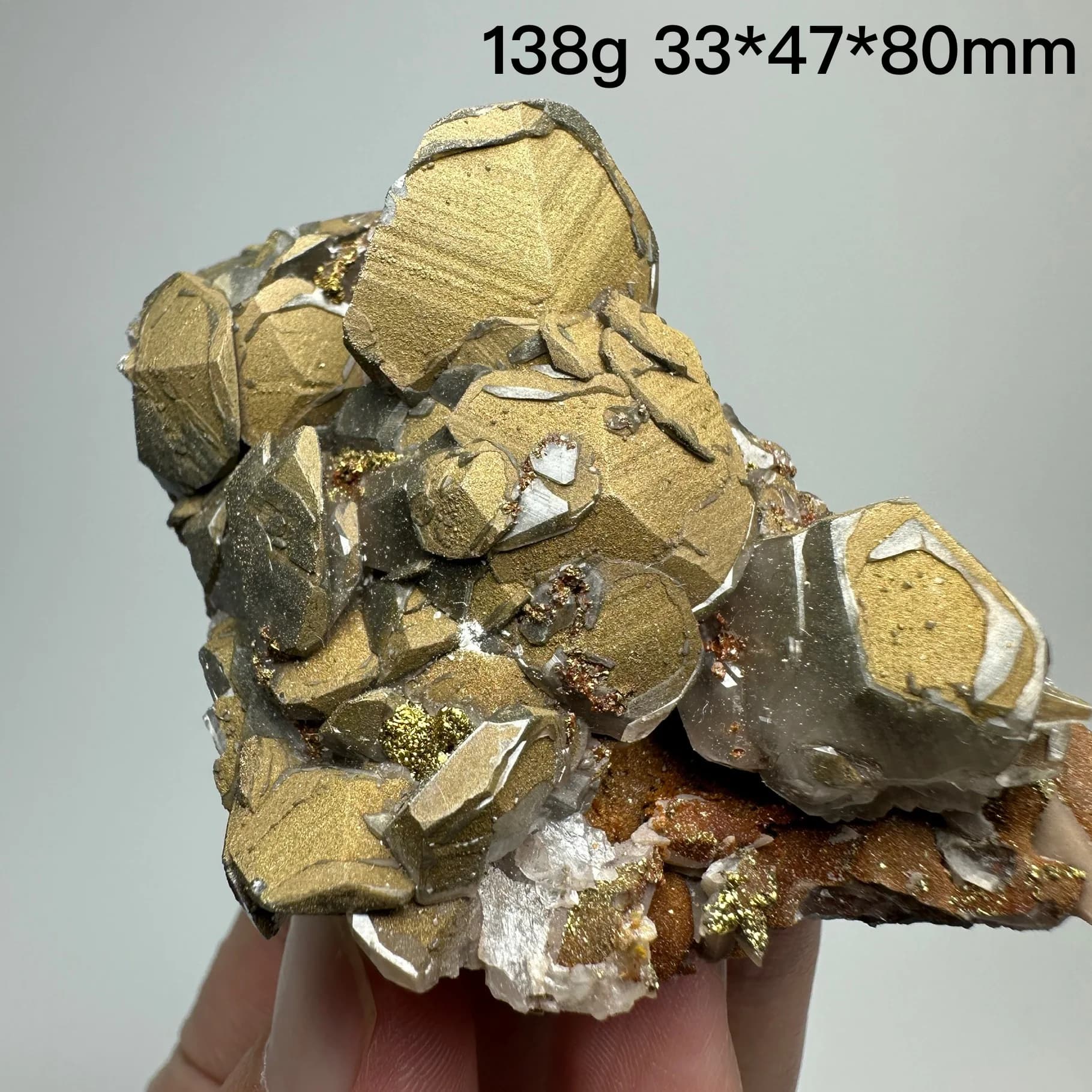 Natural Raw Stone Calcite Crystal With Pyrite Quartz Mineral Specimen Raw Rock Decoration Rough Healing Gift
