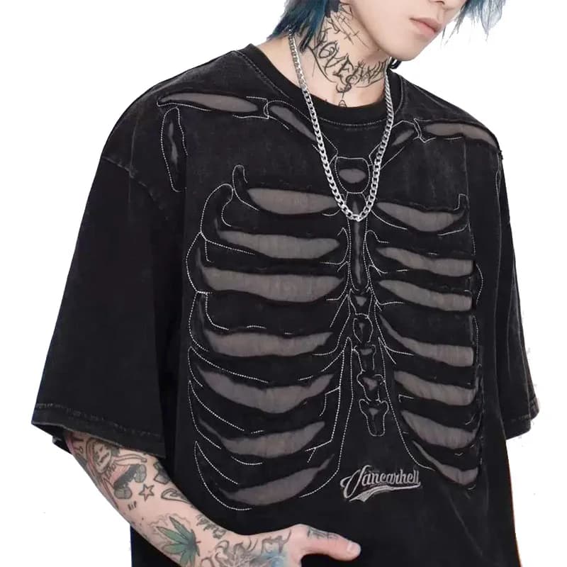 Plus Size Subcultural Short Sleeved T-shirts For Men Street Fashion Hip-hop Casual Large size  summer retro vintage T-shirts