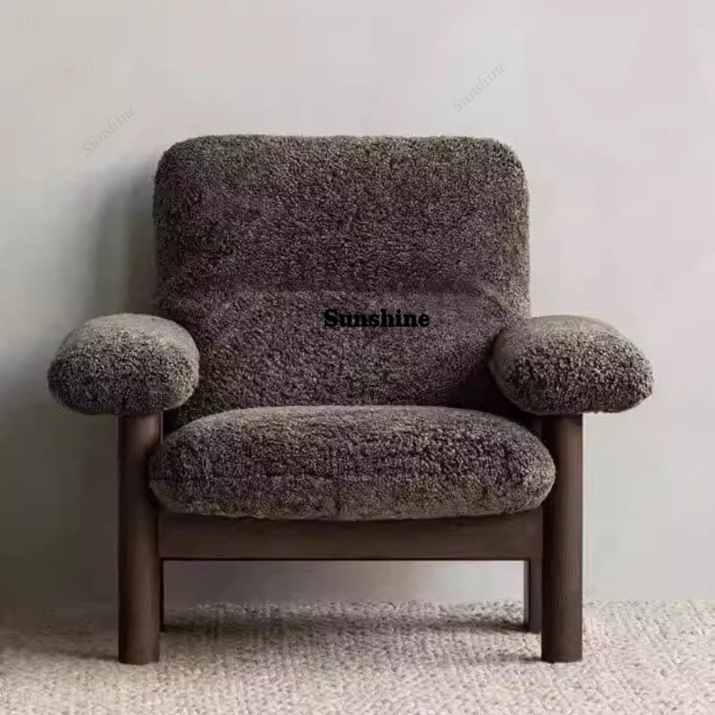 Nordic single, living room leisure chair, white minimalist modern bedroom lazy chair